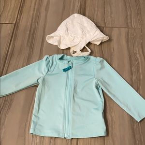 18 month rash guard and hat